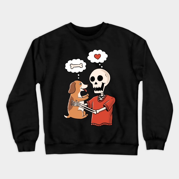 Skull and dog Crewneck Sweatshirt by coffeeman